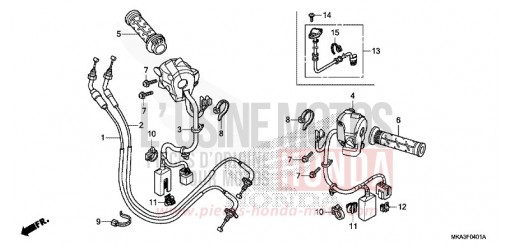 SCHALTER/KABEL (NC750XD) NC750XDJ de 2018
